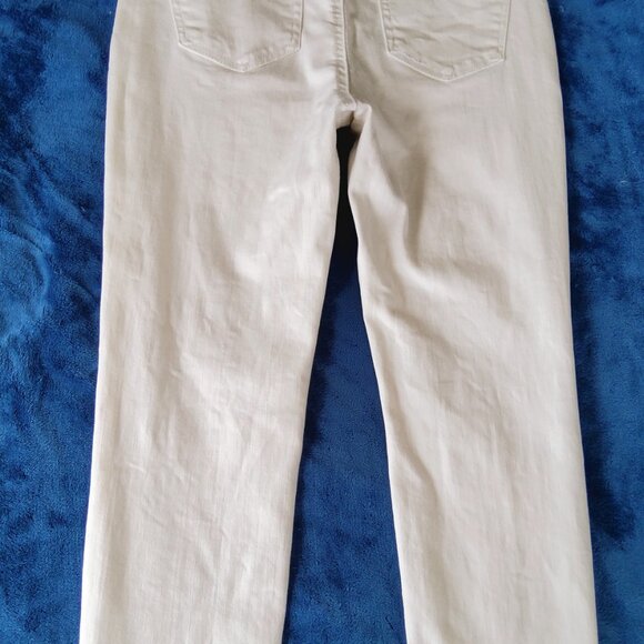 Solid White Soft Stretch Straight Cotton Skinny Jeans Size 8P EUC - Picture 3 of 14